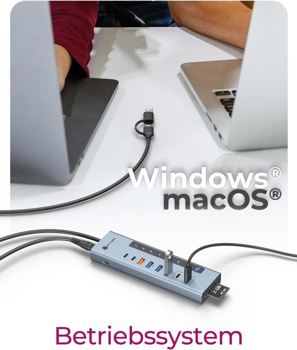 Actual product image Icy Box IB-HUB1742CR-C2PD (USB-A, USB-C, 11 ports)