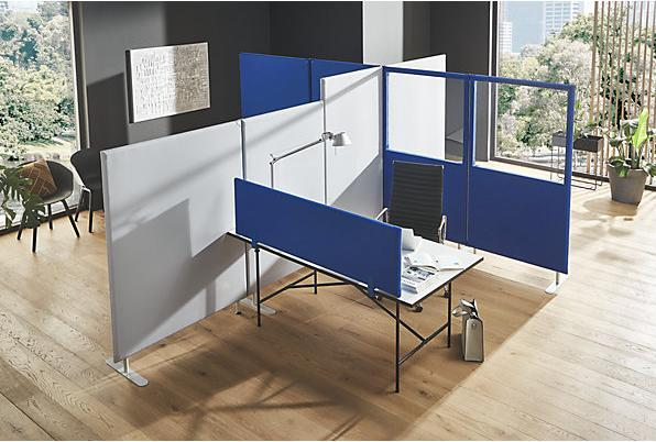 Actual product image eurokraft pro Soundproof partition, wall panel, height 1800 mm, width 800 mm, blue.