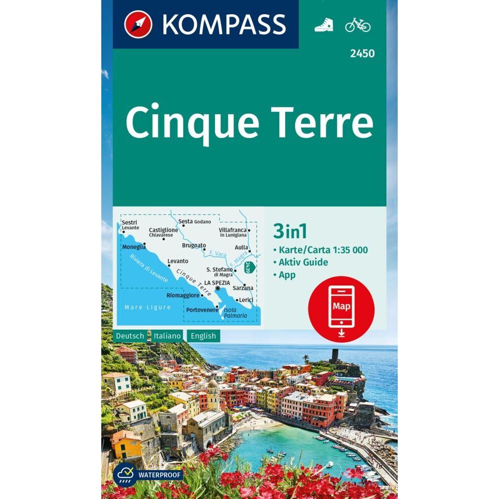 Wanderkarte 2450 Cinque Terre 1:35.000, Landkarte