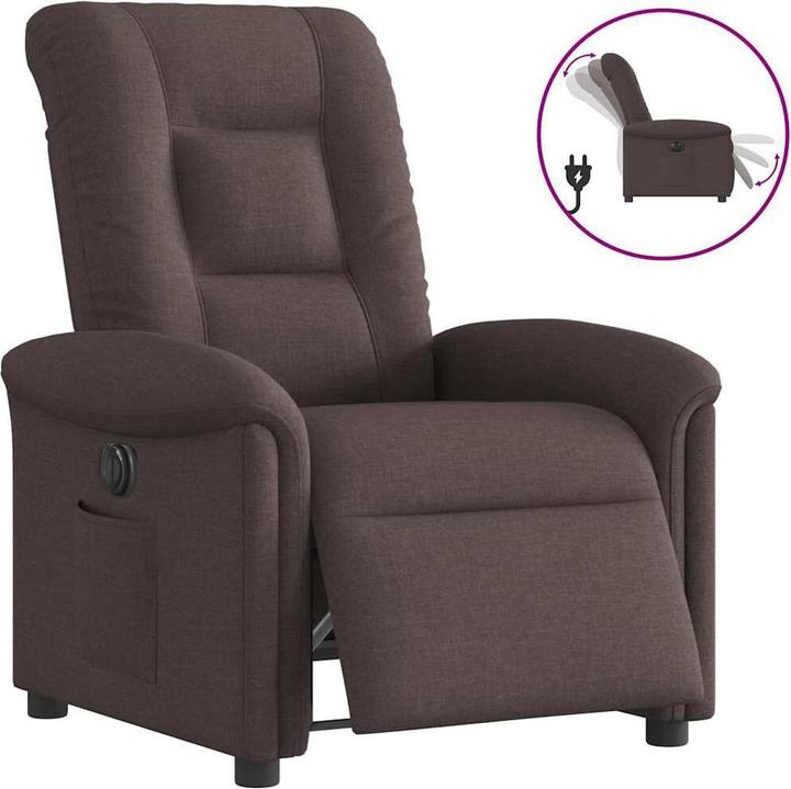 Produktbild vidaXL Relaxsessel Elektrisch Dunkelbraun Stoff