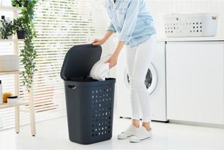 Produktbild Rotho Wäschesammler "Jona" 55 l anthrazit (55 l)
