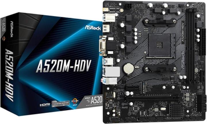 Image du produit AsRock A520M-HDV (AM4, AMD SoC, mATX)