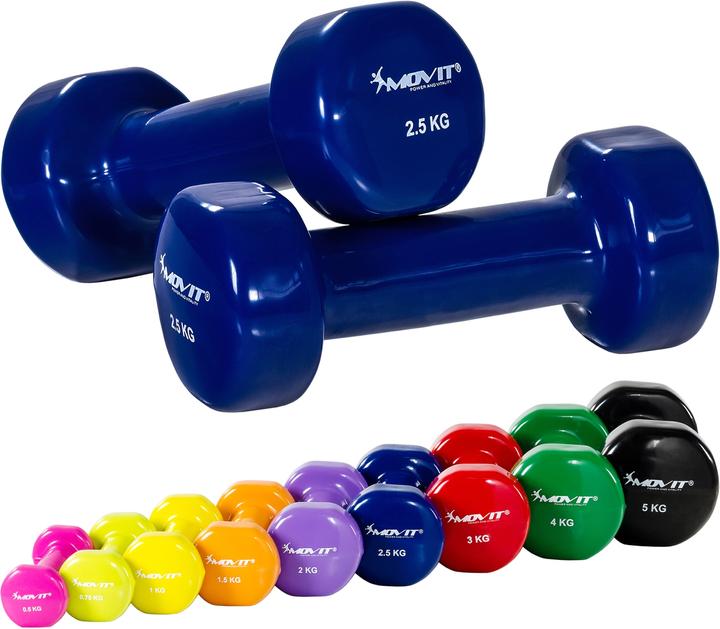 Image du produit Movit Profi Vinyl Hanteln 2er Set (2 x 2,5 kg)