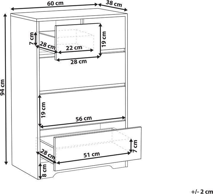 Produktbild Beliani Alberta (60 x 38 x 94 cm)