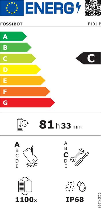 Energy Label Fossibot F101P (64 GB, Black, Red, 5.45", Dual SIM, 3G)