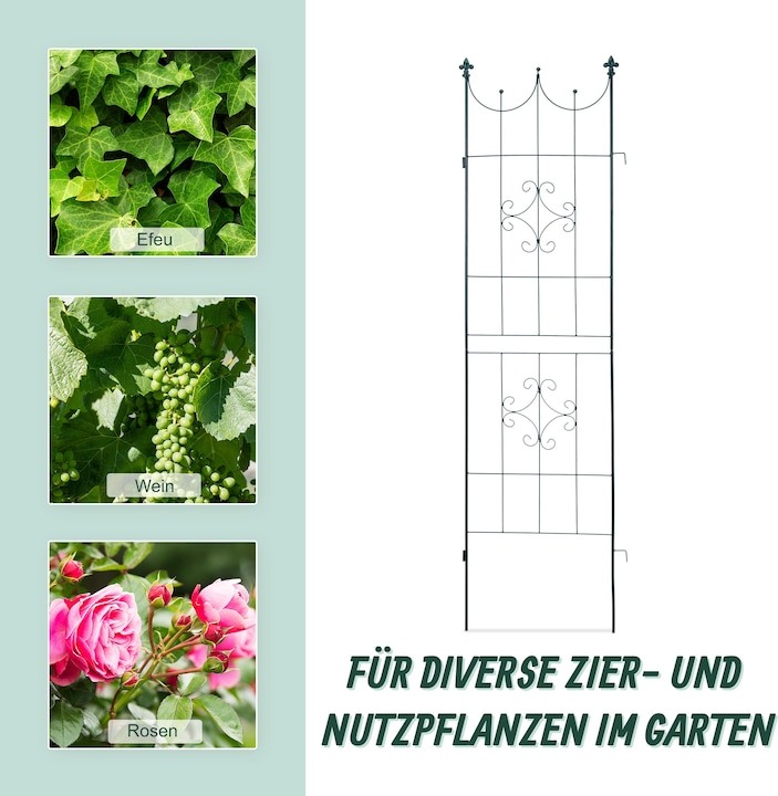 Immagine prodotto Relaxdays Set da 2 grigliati per rampicanti (1.50 cm, 50 cm)