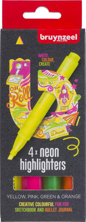 Produktbild Bruynzeel Filzstifte Neon 4 Farben (4x)