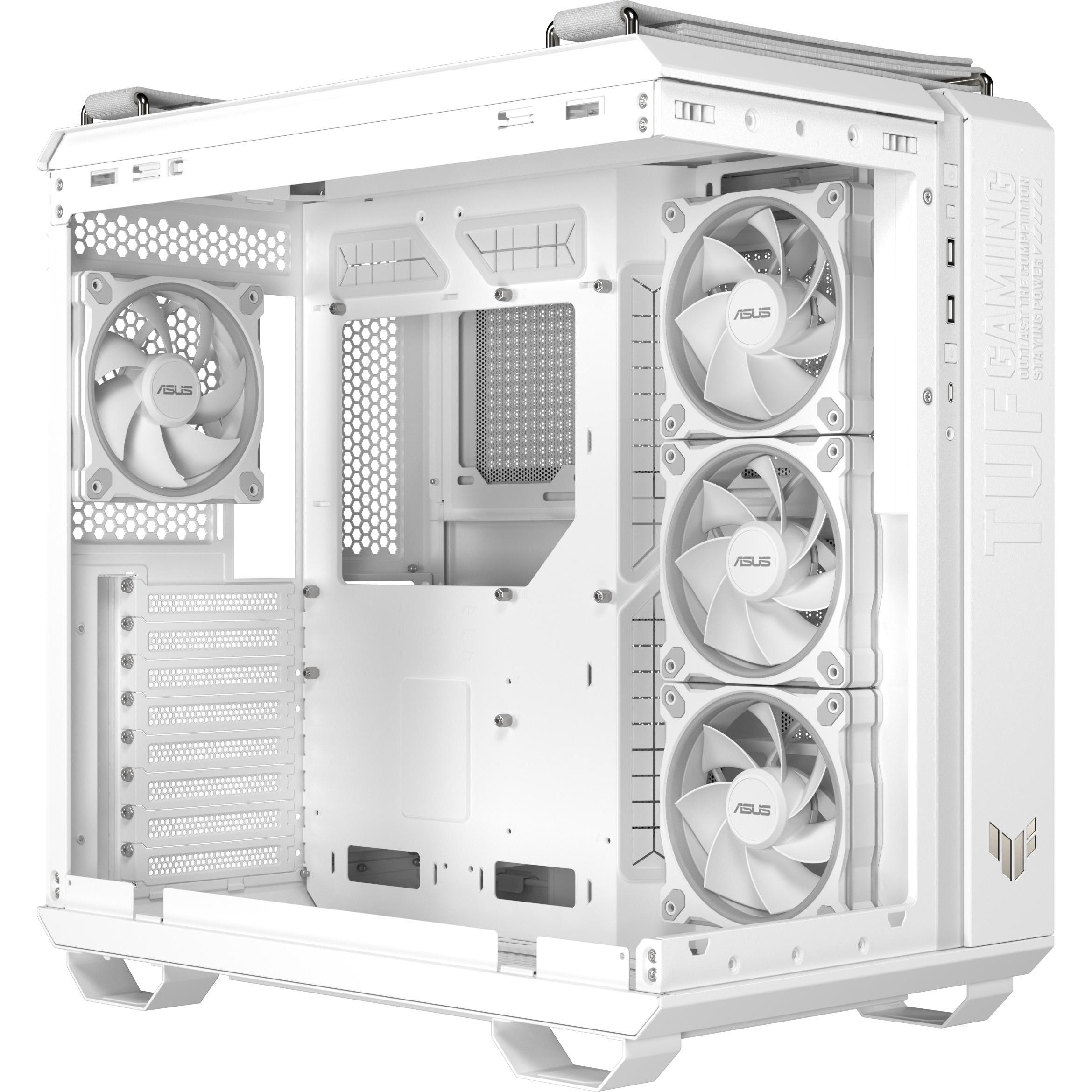 ASUS Case TUF GAMING GT502 HORIZON TG ARGB WHITE (ATX, Mini-ITX, mATX), PC Gehäuse, Weiss