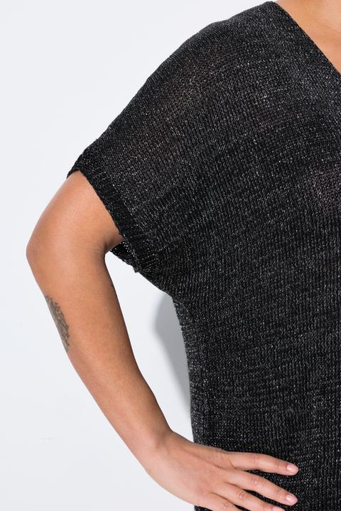 Immagine prodotto Miamoda Strickshirt, oversized, Glitzer-Effekt, Fransensaum (58)