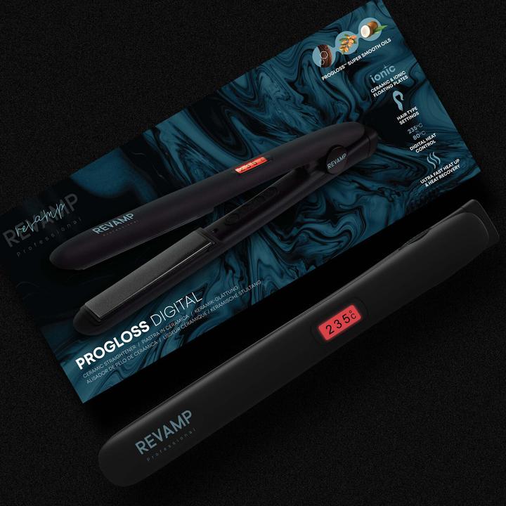 Image du produit Revamp ST-1000-UE Redresseur de cheveux numérique en céramique Progloss (Fer plat)