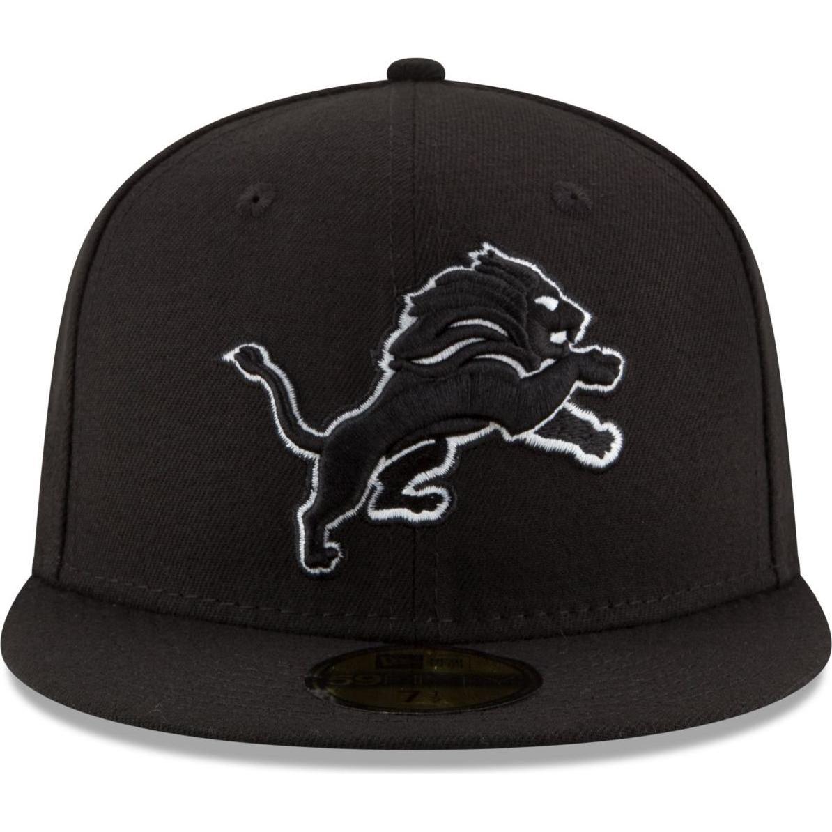 Thumbnail - New Era, Herren, Cap, 59Fifty Fitted Cap - BLACK Detroit Lions - 7 3/8, Schwarz, (7 3/8)