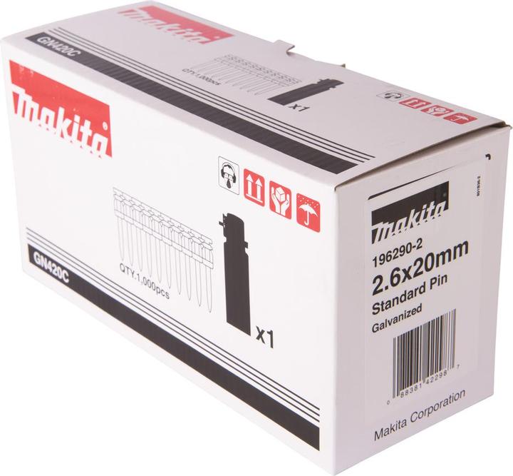 Image du produit Makita PILE À COMBUSTIBLE ET BROCHE 2.6X20 1000PCS