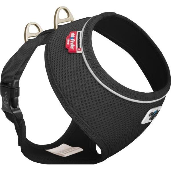 Curli basic sele Air-Mesh sort S (S, Hund), Halsband + Leine