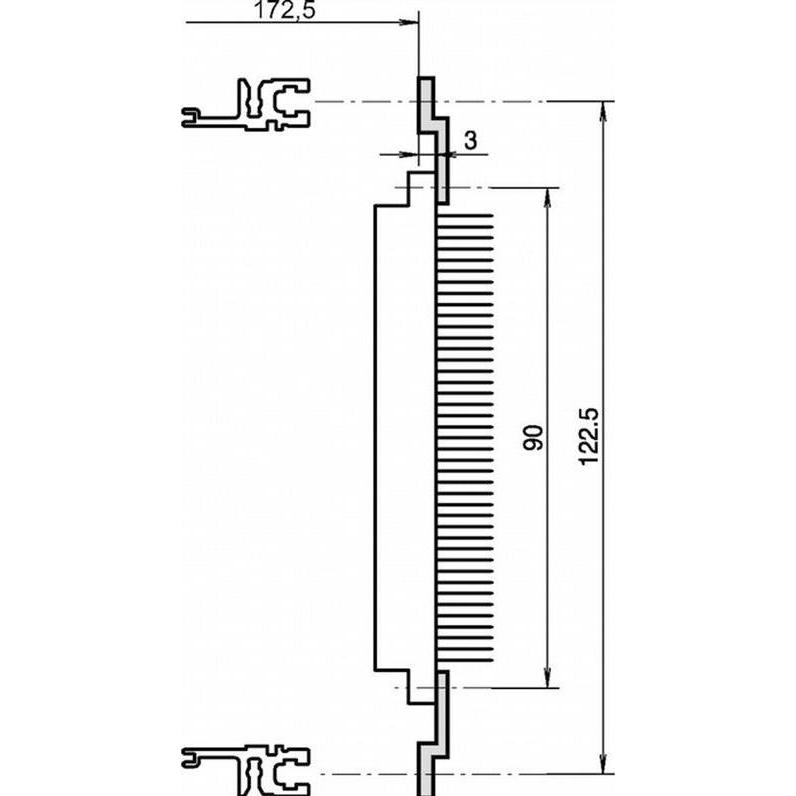 Schroff Z-Schiene für Steckverbinder nach EN 60603-2 (DIN 41612) - Z-SCHIENE 28T, Serverschrank Zubehör