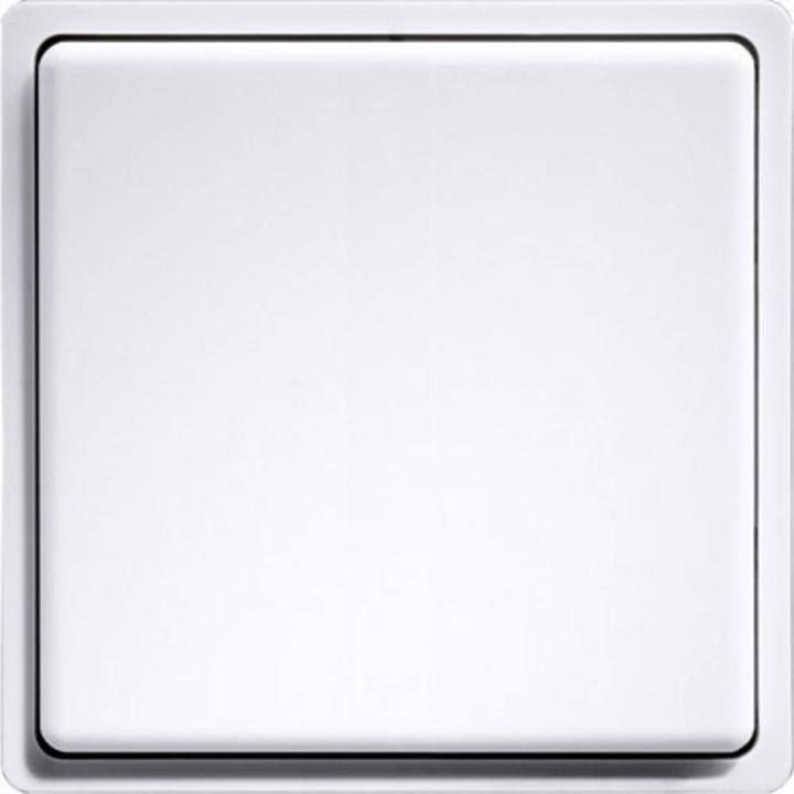 Actual product image Eltako Remote control radio mini pushbutton pure white, battery and leadless, with rocker switch