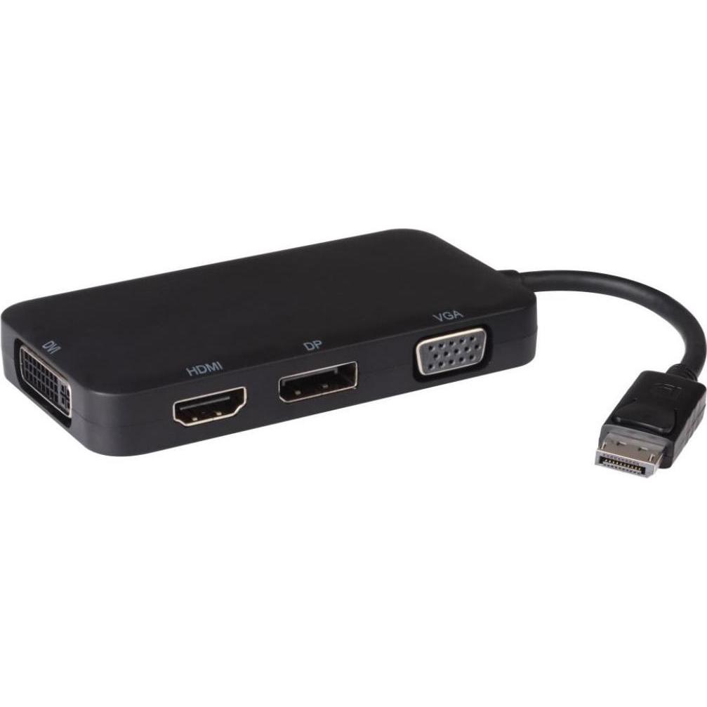 PremiumCord -Adattatore DisplayPort - DP + HDMI + DVI + VGA / 1080p / 4K*2K (DVI, VGA, HDMI), Adattatore dati + video