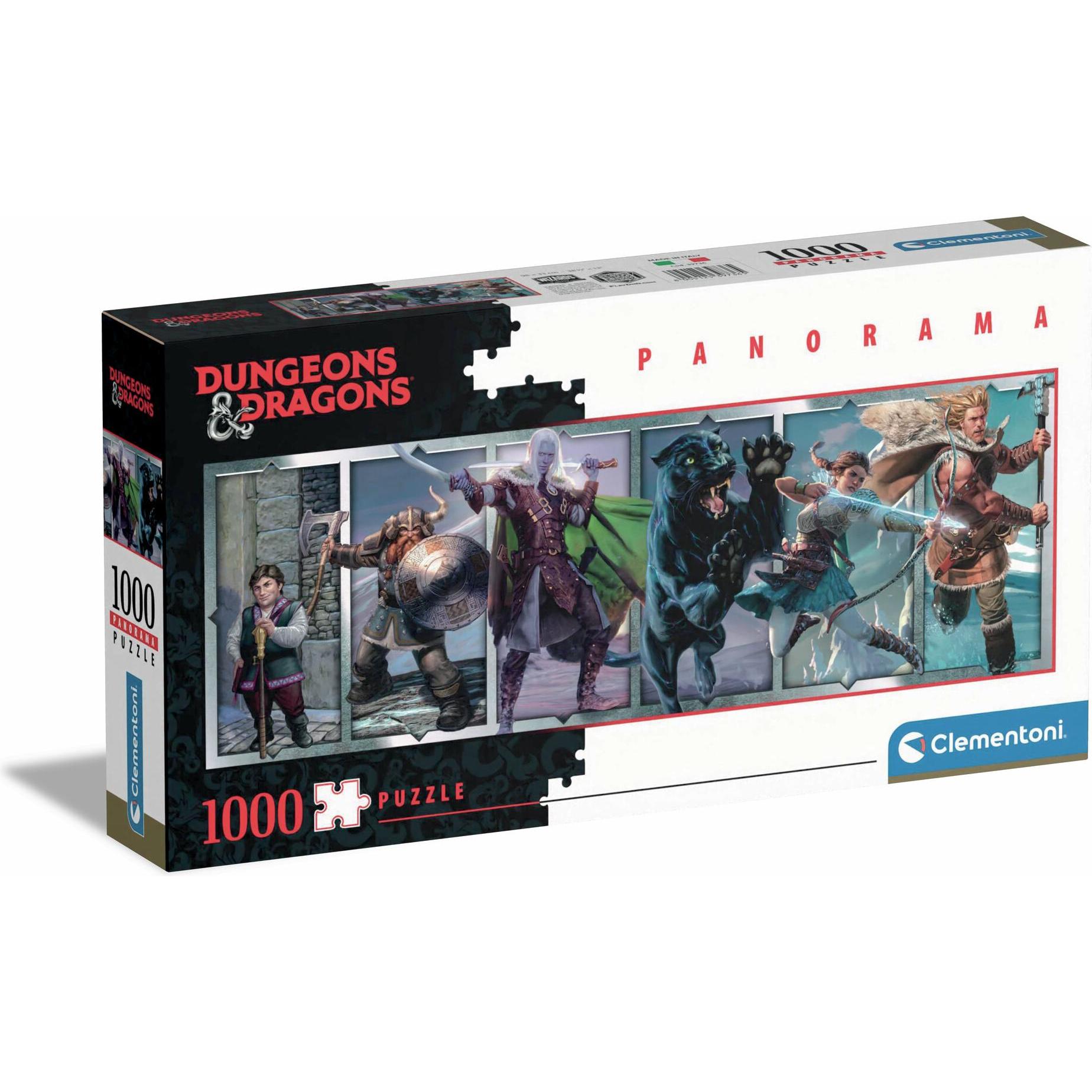 Clementoni Multicolore Donjons Et Dragons - Personnages - Puzzle Panorama 1000P (1000 Pezzi)
