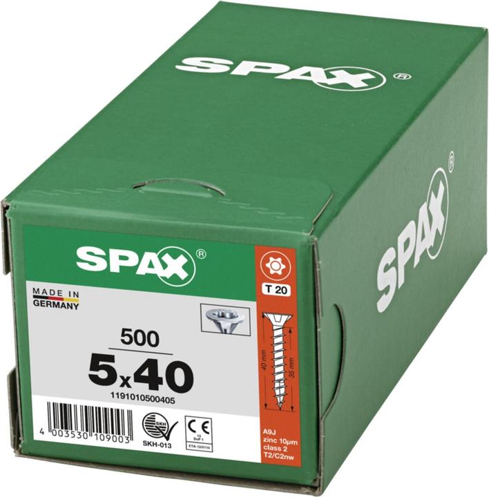 Actual product image Spax Senkmultikopf T-Star Plus T20 Vollgewinde Wirox (500 Screws per piece, 5 x 40 mm)