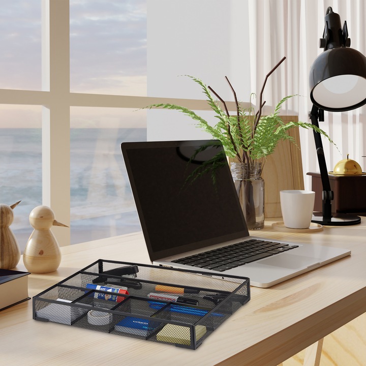 Actual product image Relaxdays 6 Compartment Desk Organizer