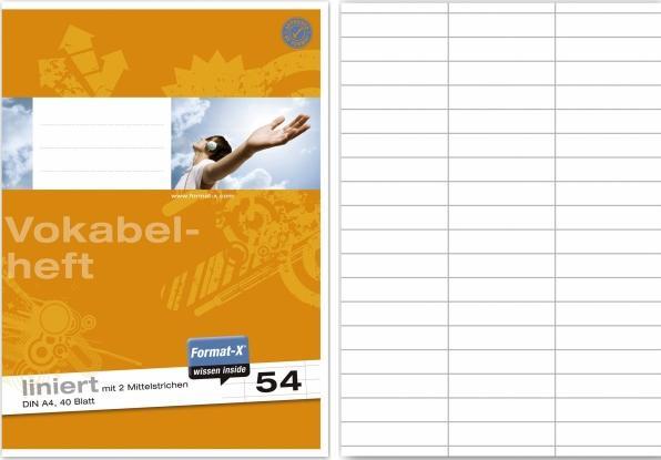 Actual product image Ursus Vocabulary book (A4, Lined, Soft cover)