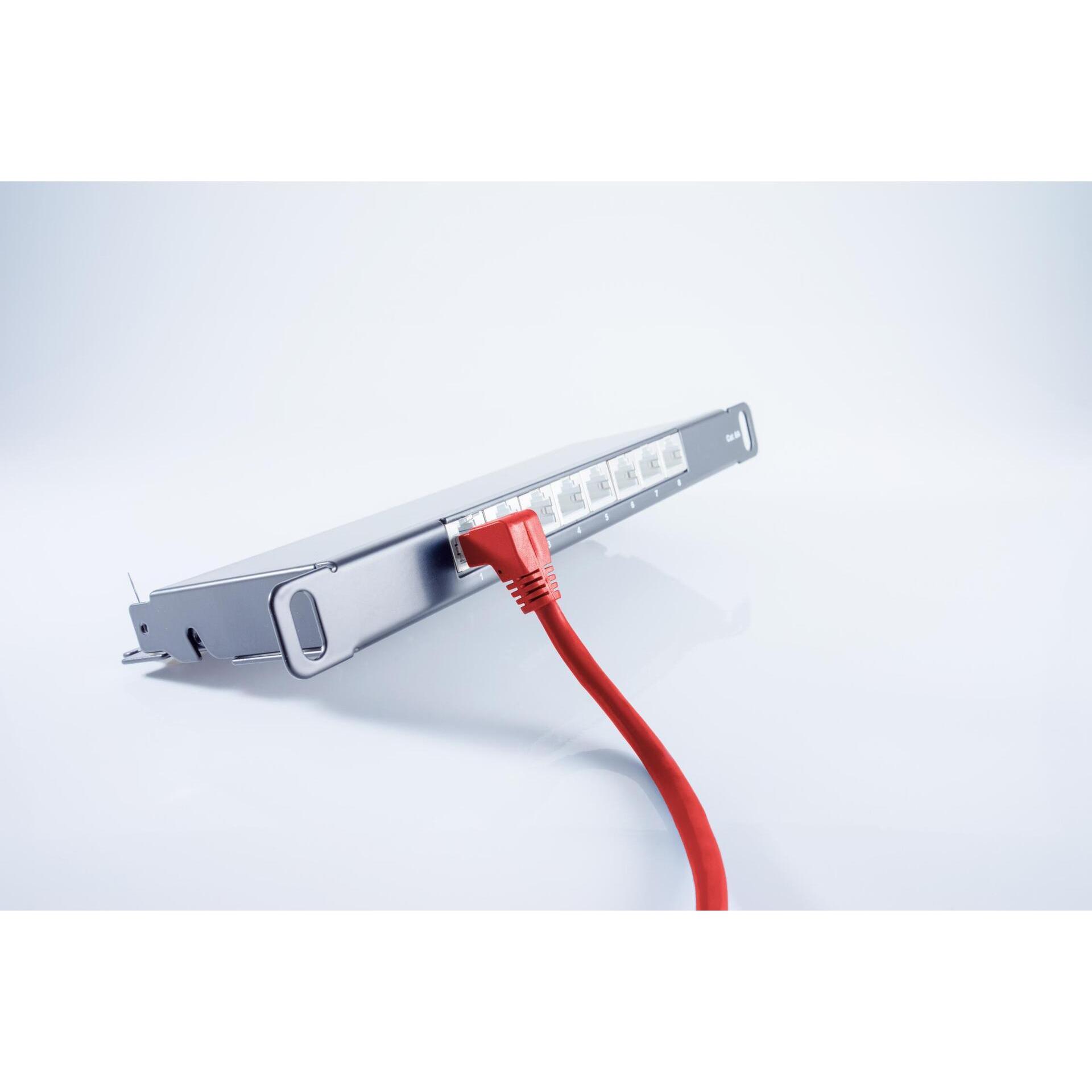 Thumbnail - Shiverpeaks S/CONN maximum connectivity Netzwerkkabel-Patchkabel, cat 6, S/FTP, PIMF, Winkel-gerade, rot, 3,0m (3 m), Ne...