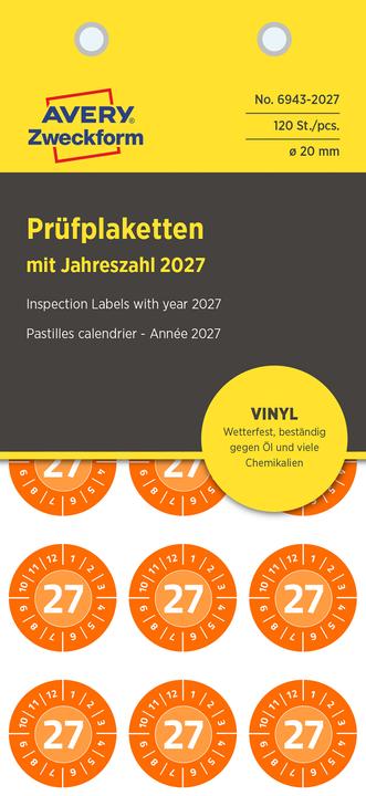 Produktbild Avery Prüfplaketten