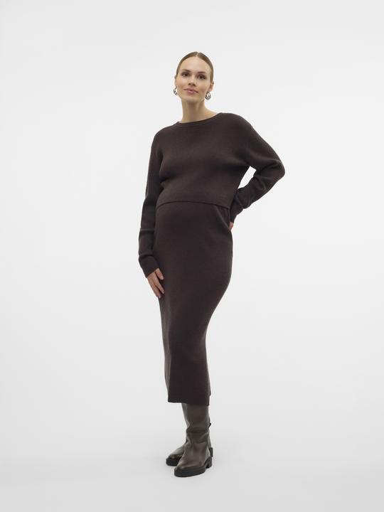 Produktbild Mamalicious Normal geschnitten Rundhals Gerippte Ärmelbündchen Tragetasche Strickpullover (XS)