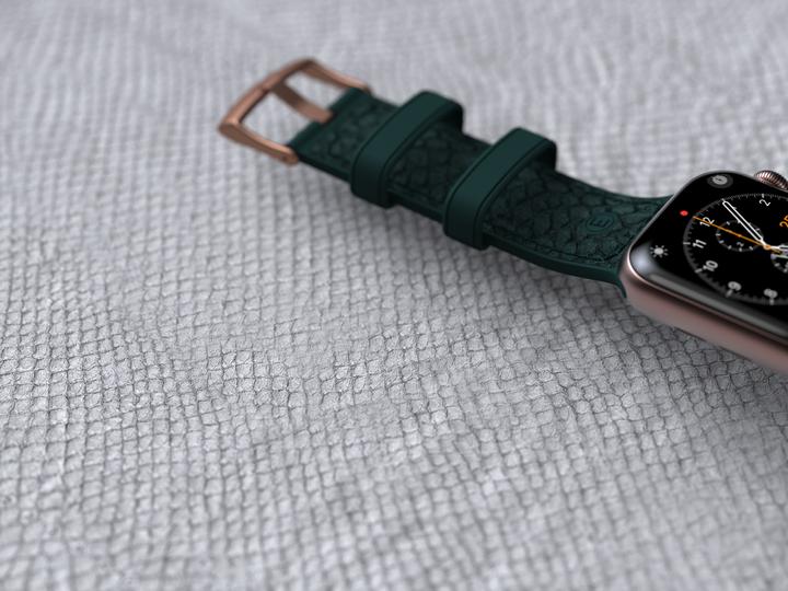 Actual product image Njord Jord Watch Strap For (41 mm, 40 mm, Vegan Leather, Silicone, Vegan salmon leather)