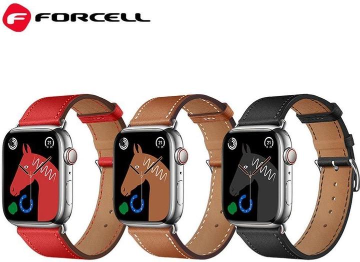 Image du produit Forcell Bracelet F-DESIGN FA20 bracelet cuir eco pour APPLE Watch 42 / 44 / 45 / 49 mm marron (Éco-cuir)