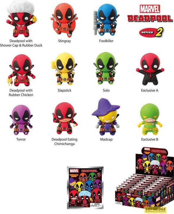 Productafbeelding Monogram Int. Marvel série 2 présentoir porte-clés sac à dos Deadpool (24)