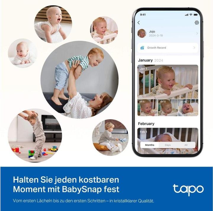 Actual product image TP-Link Tapo C840 Dual-Objektiv Smart Baby Kamera (1920 x 1080 Pixels, 2560 x 1440 Pixels)