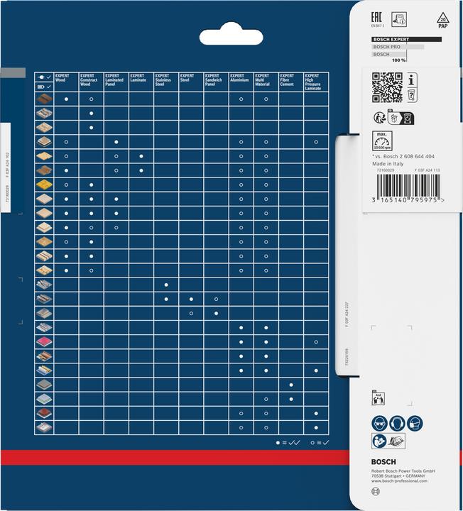 Image du produit Bosch Professional Zubehör Lame de scie circulaire Expert for Wood, 180 x 20 x 2,6 mm, 48