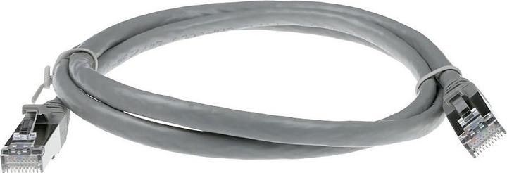 Produktbild ACT Grey 0.5 meter SFTP CAT6A patch cable snagless with RJ45 connectors. Cat6a s/ftp snagless gy 0.50m (S/FTP, CAT6a, 0.50 m)