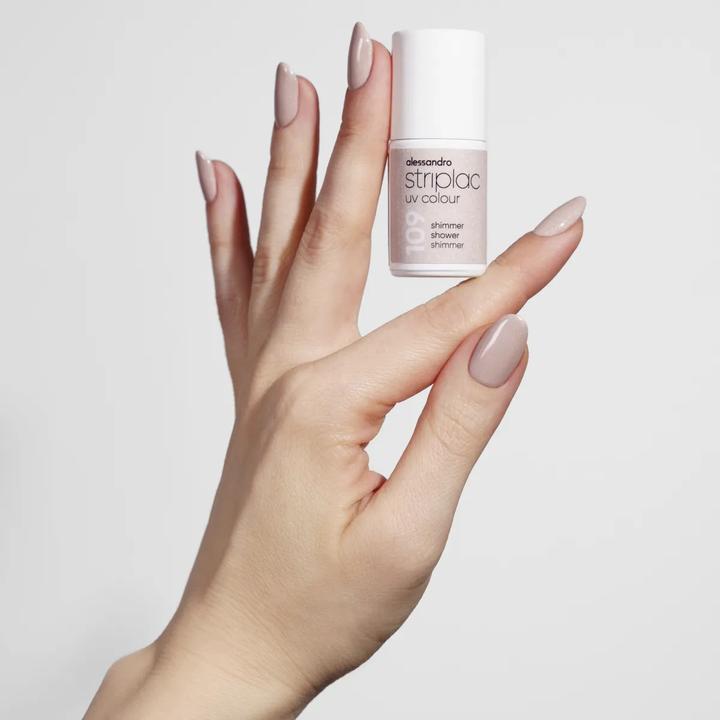 Immagine prodotto Alessandro ALESSAN Striplac UV Colour Shi Sho 6.5ml (109 Shimmer Doccia Shimmer, Vernice UV gel)