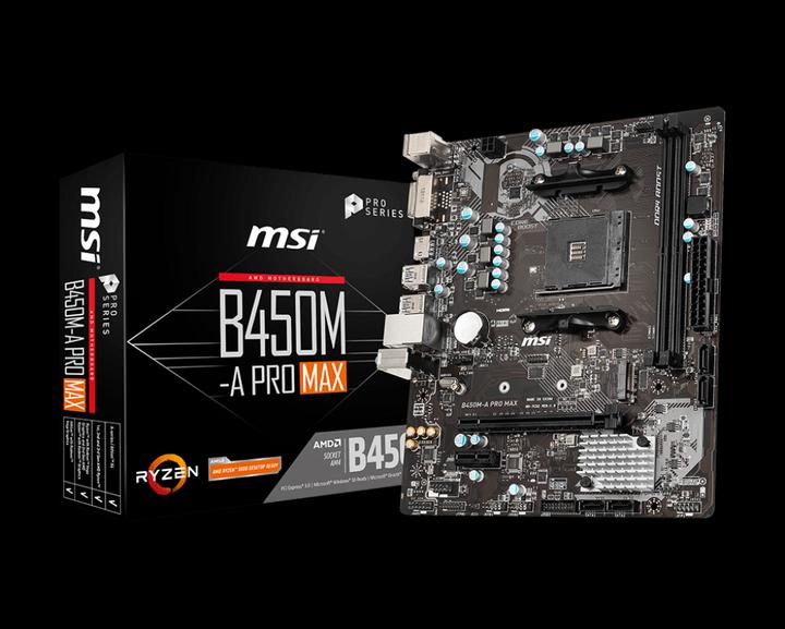 Productafbeelding MSI B450M-A Pro Max (AM4, AMD B450, mATX)