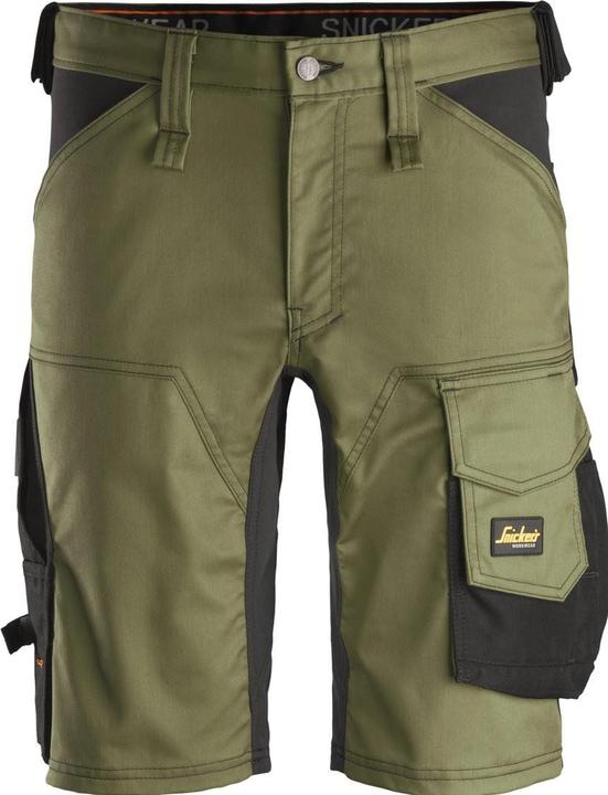 Snickers Korte Broek 6143 Khaki Groen - Zwart (3104) Maat 050 (50)