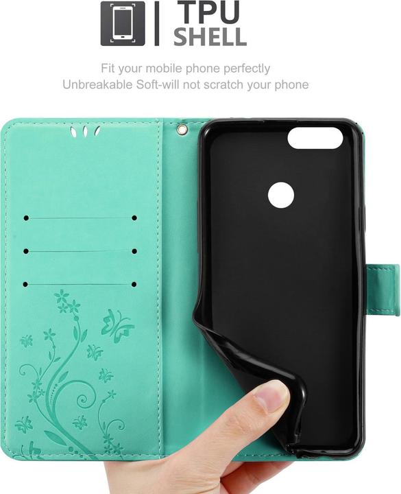 Actual product image Cadorabo Flower Book Cover (Honor 7X)