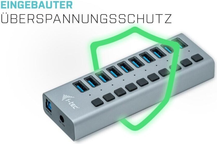 Image du produit i-tec U3CHARGEHUB10 (USB-B, 10 Ports)