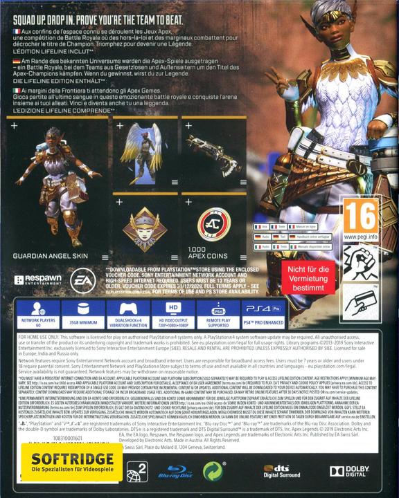 Produktbild EA Games Apex Legends - Lifeline Edition (PS4, DE)