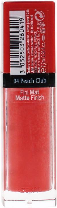 Actual product image Bourjois Rouge Edition Velvet Lipstick (04 Peach Club)