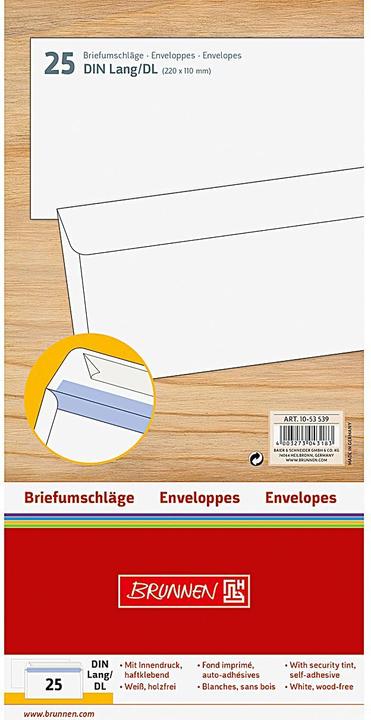 Image du produit Enveloppe DL (220 x 110 mm, 25 x)