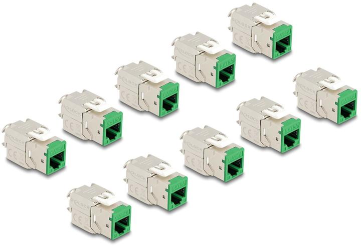 Productafbeelding Delock Keystone module RJ45 aansluiting naar LSA Cat.6A zonder gereedschap (Keystone module)