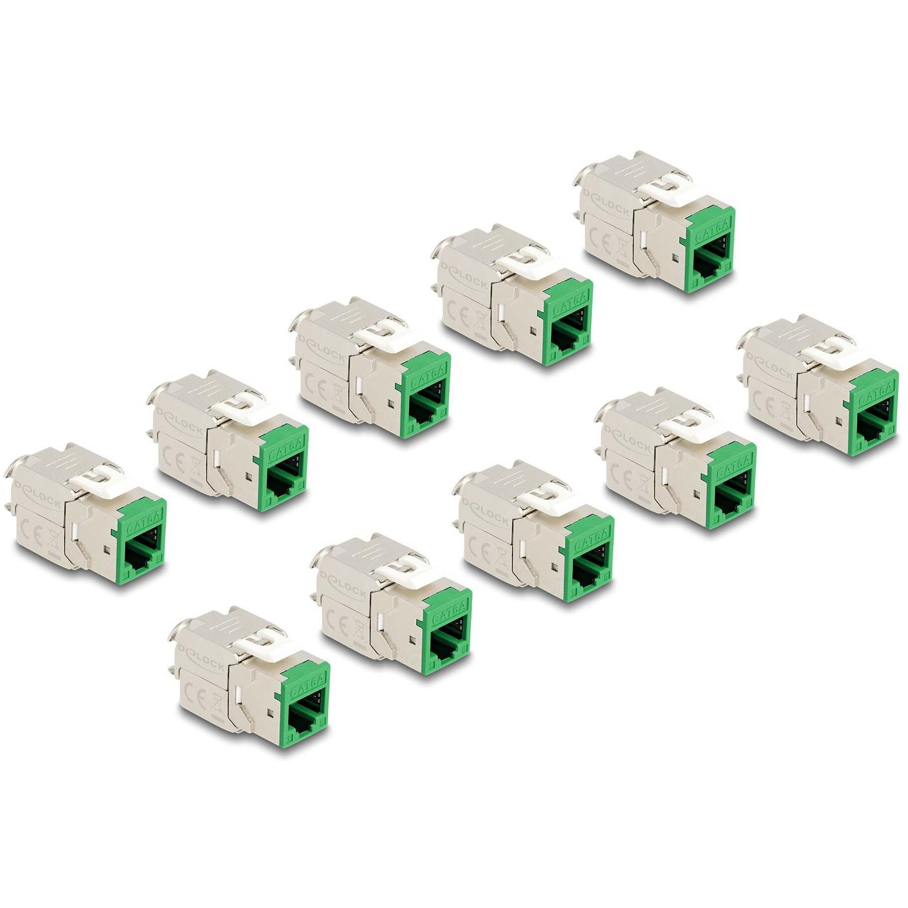 Delock Keystone Modul RJ45 Buchse zu LSA Cat.6A werkzeugfrei (Keystone Modul), Netzwerk Zubehör