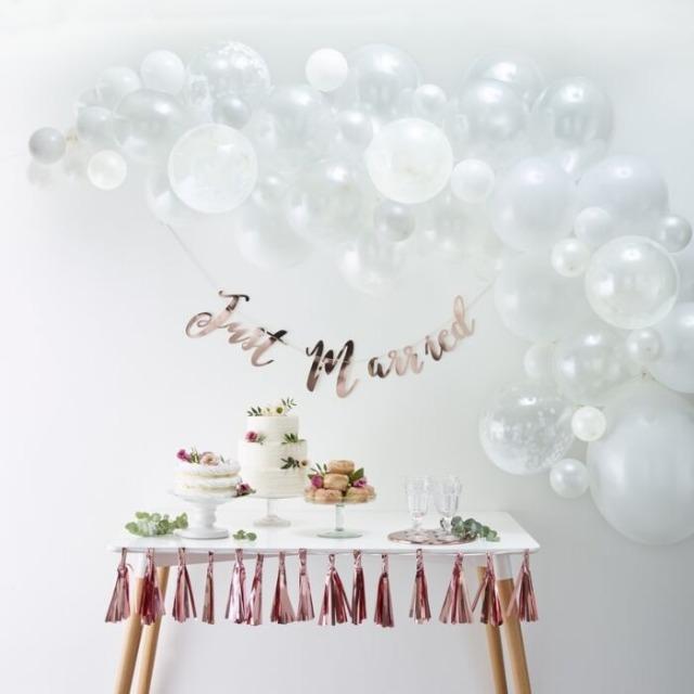 Produktbild Ginger Ray Bogen aus Luftballons Weiss (70x)