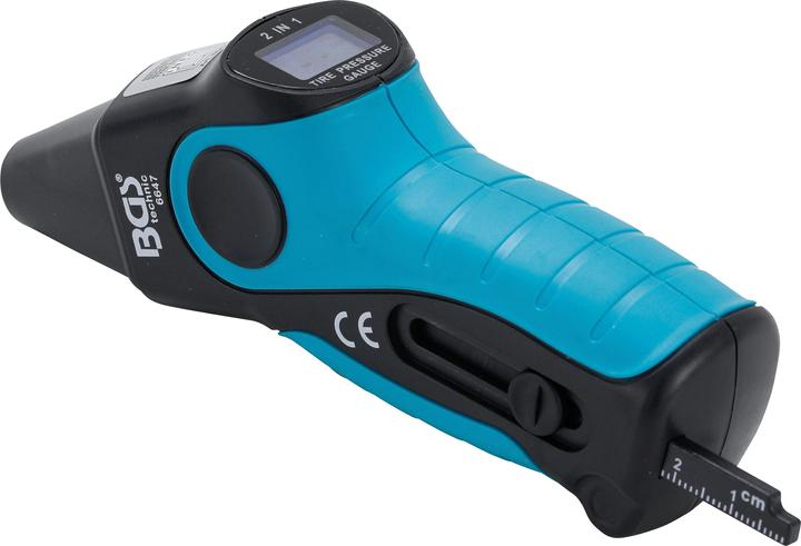 BGS Digitaler Reifendruckprüfer & Reifenprofil-Messschieber 2-IN-1