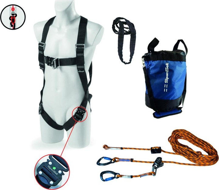 Actual product image SpanSet Height Safety Kit SK-301/302 for Ladders and Poles (Height safety set, 100 kg)
