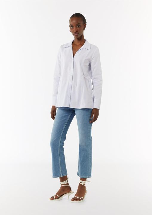 Produktbild Comma Bluse Baumwollbluse im Slim Fit mit Bindedetails (46)
