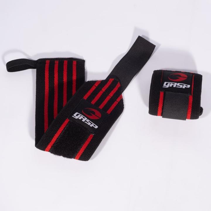 Actual product image Gasp Hardcore Wrist Wraps Black/Red