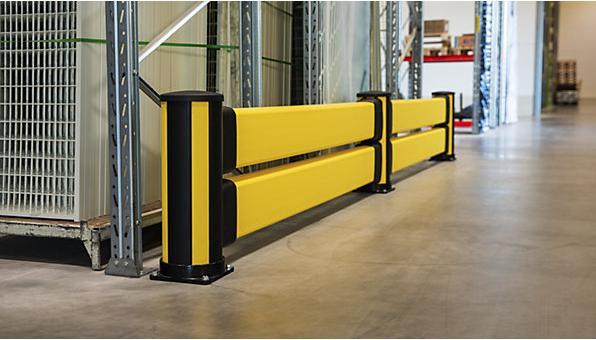 Actual product image kaiserkraft Crash protection barrier, to push out and push in, height 2270 mm, length 2500