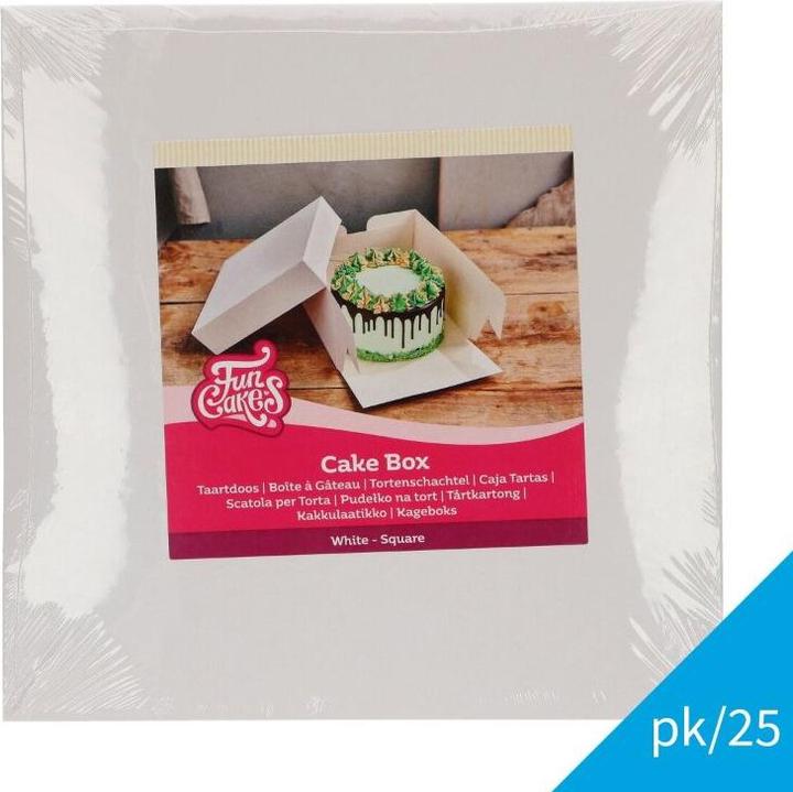 Image du produit FunCakes Boîte à gâteaux blanche 25x25x15 cm pk/25